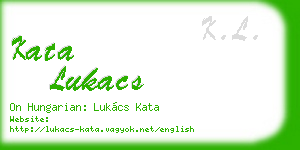 kata lukacs business card