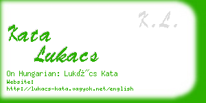 kata lukacs business card